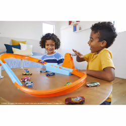 Hot Wheels Action Coffret La Piste Des Champions, Ensemble véhicule et piste, 5 an(s), Plastique, Bleu, Orange