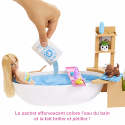 Barbie Coffret Bain Coloré Avec Poupée - Vue supplémentaire 7