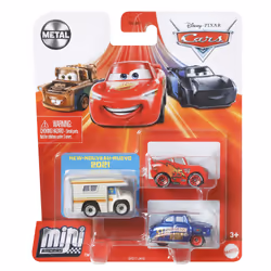 Disney Pixar Cars Assortiment De Packs De 3 Véhicules Mini Racers