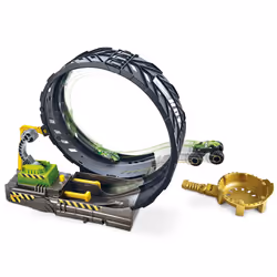 Hot Wheels Monster Trucks: Epic Loop Challenge, Ensemble véhicule et piste, 4 an(s), Plastique, Multicolore, Noir, Vert