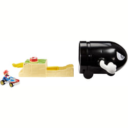 Hot Wheels Mario Kart Lanceur Bill Balle Avec Mini-Véhicule Mario A L’Échelle 1:64 Inclus, Jouet Pour Enfant Inspiré Par Les Voitures Du Jeu