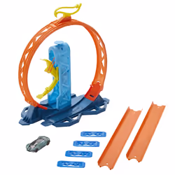 Hot Wheels Track Builder Unlimited Coffret Lanceur Et Looping, Ensemble véhicule et piste, 4 an(s), Plastique, Multicolore