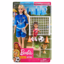 Barbie Poupée Coach De Football, Poupée mannequin, Femelle, 3 an(s), Fille, Multicolore