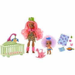 Enchantimals Cave Club Wild About Babysitting, Poupée mannequin, Femelle, 4 an(s), Fille, Multicolore