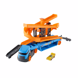 Hot Wheels City How Wheels Ascenseur Et Lanceur Transporteur Coffret, Ensemble de véhicules, 3 an(s), Plastique, Noir, Bleu,  ...