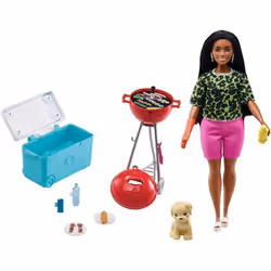 Barbie Playset Barbecue Avec Grille Avec Mini Poupée Chiot Et Accessoires Jouet Pour Enfants 3 + Ans GRG76