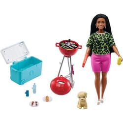 Barbie Playset Barbecue Avec Grille Avec Mini Poupée Chiot Et Accessoires Jouet Pour Enfants 3 + Ans GRG76
