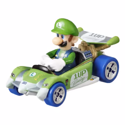 Hot Wheels Mario Kart MarioKart Luigi and Cricuit Special, Véhicule de course, 3 an(s), Métal, Plastique, Multicolore