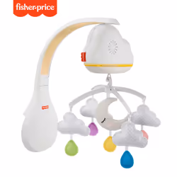 Fisher-Price Mobile Nuages Apaisants, Bercecau, Sonore, Veilleuse, Plastique, Tissu