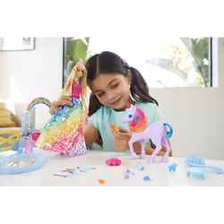 Barbie Dreamtopia Coffret Princesse Et Son Bébé Licorne