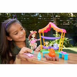 Enchantimals Coffret Griselda Girafe Bivouac En Savane