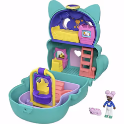 Polly Pocket Flip & Find Cat Compact