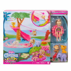 and Chelsea The Lost Birthday Coffret Chelsea La Rivière De La Jungle, Poupée, Femelle, 3 an(s), Fille, Multicolore