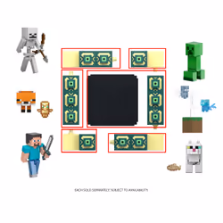 Minecraft – Assortiment de figurines Créer-Un-Bloc