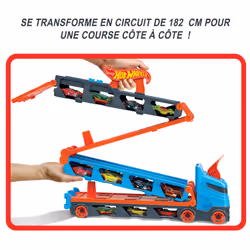 Hot Wheels City Super Transporteur Extensible avec Piste 182 cm et 3 Voitures 1:64 - Vue supplémentaire 6