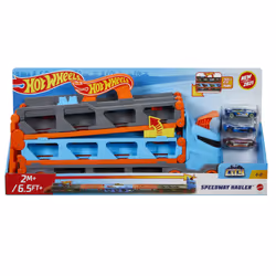 Hot Wheels City Super Transporteur Extensible avec Piste 182 cm et 3 Voitures 1:64 - Vue supplémentaire 9