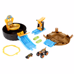 Hot Wheels Monster Trucks Coffret Arène Roue, Ensemble véhicule et piste, 4 an(s), Plastique, Métal, Multicolore