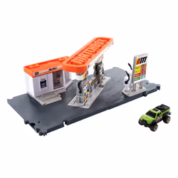 Matchbox Action Drivers Playset Station-Service, Station service, 3 an(s), Multicolore, Plastique