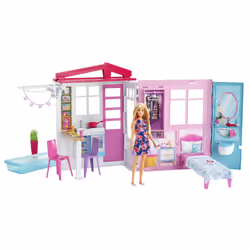 Barbie - Maison à Emporter avec Poupée, 3 an(s), Assemblage requis