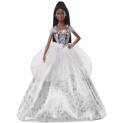 Barbie - Barbie Joyeux Noël 2021 (brune) - Poupée Mannequin - Dès 6 ans