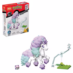 Mega Construx Pokémon Galarian Ponyta, 6 an(s), Rose, Turquoise, Blanc, Plastique