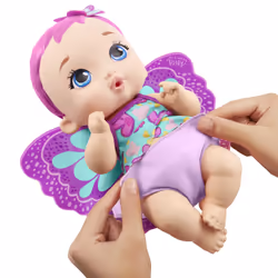 My Garden Baby – Poupée Bébé Papillon Rose Boit et Fait Pipi