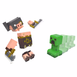 Minecraft Legends Creeper vs Piglin Bruiser