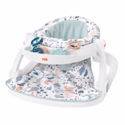 Fisher-Price Siège D’Activités Deluxe Terrazzo, Garçon/Fille, Pliable, Barre d'activités, Bleu, Blanc