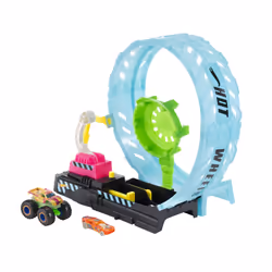Hot Wheels Monster Trucks – – Coffret Phosphorescent Défi Looping, Ensemble véhicule et piste, 4 an(s), Plastique, Métal, Mul ...