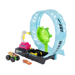Hot Wheels Monster Trucks – – Coffret Phosphorescent Défi Looping
