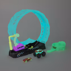 Hot Wheels Monster Trucks – – Coffret Phosphorescent Défi Looping