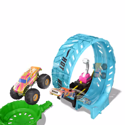Hot Wheels Monster Trucks – – Coffret Phosphorescent Défi Looping