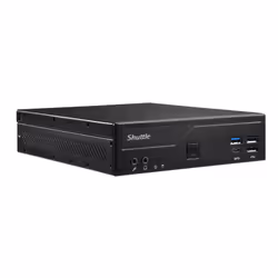 Shuttle Slim PC DH610, S1700, 1x HDMI, 2x DP, 1x 2.5", 2x M.2, 2x LAN (Intel 1G + 2.5G), 2x COM, fonctionnement permanent 24/ ...