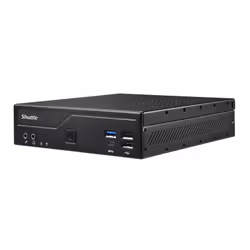 Shuttle Slim PC DH610, S1700, 1x HDMI, 2x DP, 1x 2.5", 2x M.2, 2x LAN (Intel 1G + 2.5G), 2x COM, fonctionnement permanent 24/7, attaches VESA