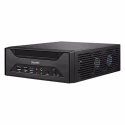 Shuttle XPC slim Barebone XH610 - S1700, Intel H610, 1xDP, 1xHDMI, 1x VGA, 2x COM (RS232), 2x LAN (2.5G and 1G), 1x slim 5.25", 2x 3.5", 2x M.2, fonctionnement permanent 24/7