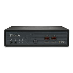 Shuttle Slim AI PC DN11H5 Intel Core Ultra 5 125H, Intel Arc graphics, 2xHDMI, 2x DP, 4x 2.5Gbit LAN, VESA, 24/7