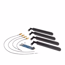 Shuttle WWN04 LTE (4G/5G) Kit adaptateur M.2 2280 et antennes externes pour compatibles, M.2-2280, Shuttle DS50U, DS50U3, DS5 ...