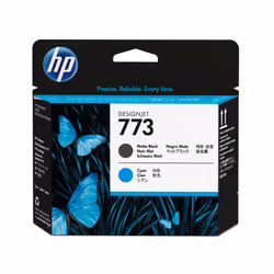 HP 773 tête d'impression DesignJet noir mat/cyan, HP DesignJet Z6600 Production Printer series, Noir mat, Cyan, C1Q20A, Singa ...