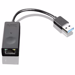 Lenovo ThinkPad USB 3.0 Ethernet Adapter, Avec fil, RJ-45, USB, 1000 Mbit/s, Noir
