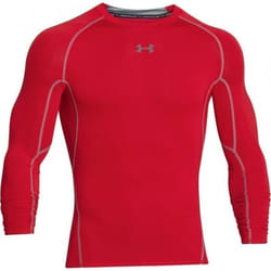 Maillot de compression - Under Armour - Heatgear - Manches longues - Rouge - Respirant