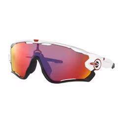 Oakley Jawbreaker, Adulte, Mâle, Cerclé, Blanc, Verres non polarisés, Multicolore