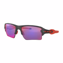 Oakley Flak 2.0 XL, Adulte, Mâle, Demi-contour, Gris, Rouge, Verres polarisés, Violet