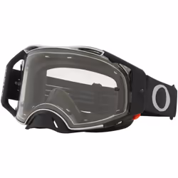 Oakley Airbrake Clear Lunettes de motocross, noir-gris pour Hommes