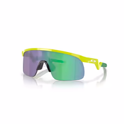 Oakley Resistor, Adulte, Unisexe, Shield, Demi-contour, Vert, Jaune, Jaune