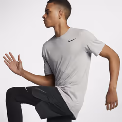 Nike Breathe, Tee-shirt, Adulte, Mâle, Gris, Monochromatique, Athlétique