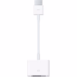 Apple HDMI - DVI, HDMI, DVI, Mâle, Femelle, 1920 x 1200 pixels, Blanc