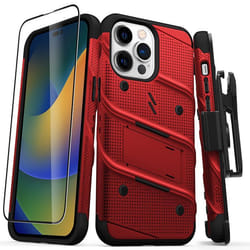 Série ZIZO BOLT - Coque pour iPhone 14 Pro Max (Rouge)