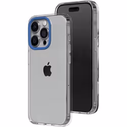 Coque de Protection - RHINOSHIELD - Clear - iPhone 15 Pro Max - Bleu Cobalt - Résistance aux chutes 3m