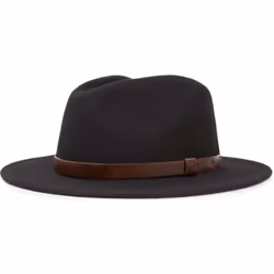 Brixton Messer Fedora Chapeau, noir, taille S
