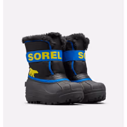SOREL Childrens Snow Commander Après-ski Unisexe 25 Noir, Bleu